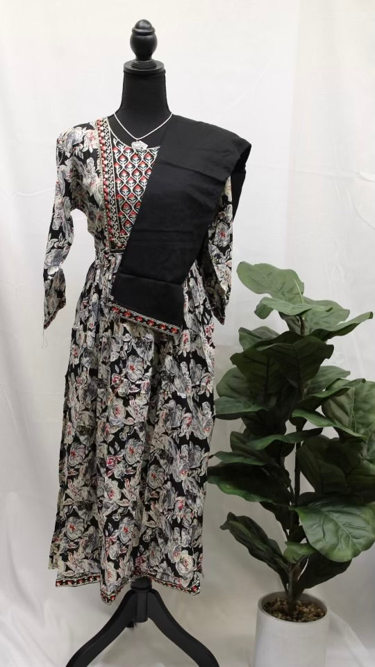 Soft Watercolor Floral Kurti