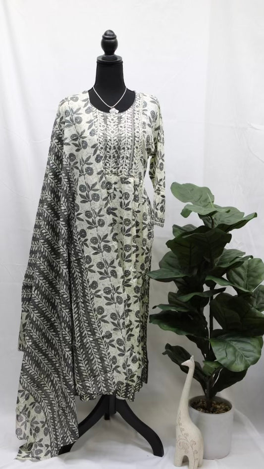 Suzani Honeydew Kurti