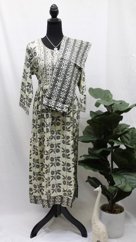 Suzani Honeydew Kurti