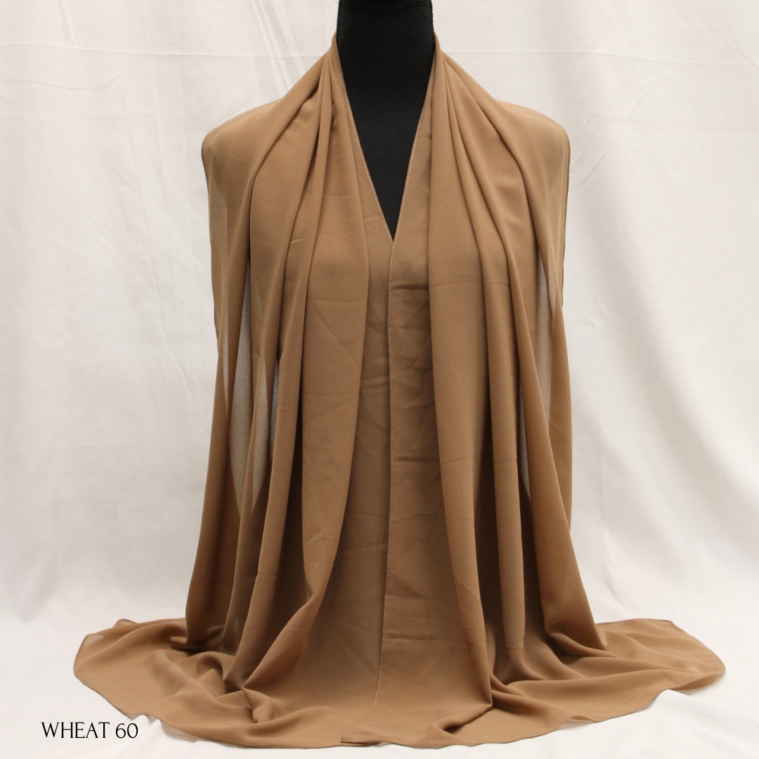 Plain Luxury Bubble Chiffon Hijabs